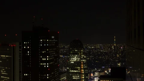 View of downtown at night Stock Footage 94502210