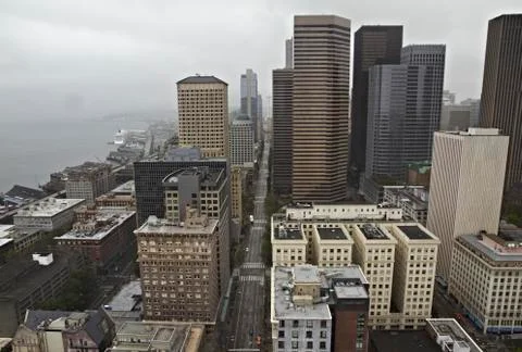 A view of downtown Seattle Stock Photos