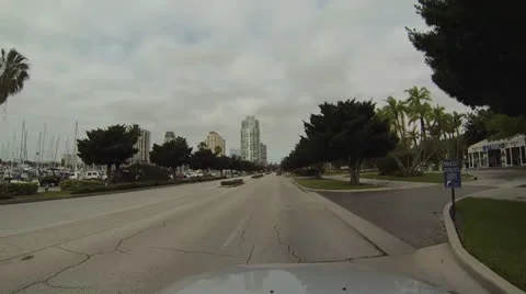 View of downtown St. Petersburg while driving Stock Footage 22753396