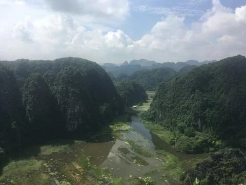View From Dragon Mountain, Ninh Binh, Vietnam Stock Photos