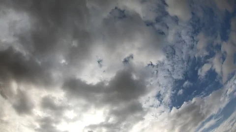View at a dramatic cloudy sky in hyperlapse Stock Footage 100223267