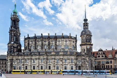 View of Dresden Cathedral. Stock Photos