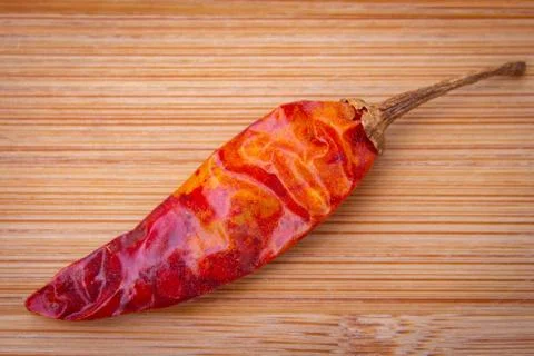 View of dried red chilli used commonly in indian cooking. Stock Photos