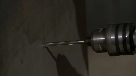 View of drilling wall by tool, close-up Видео 68685642