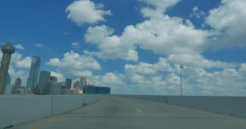 View of Drive into Dallas from highway Video stock 67380654