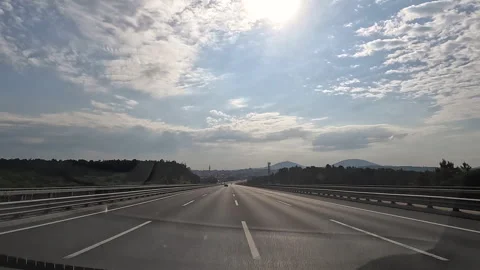 View from driver pow, highway, Turkey fg01 Stock Footage 256238684