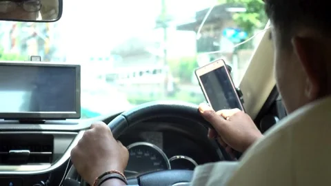 View from the driver's eyes to the steering wheel and the road. Safe driving Stock-Footage 336267878