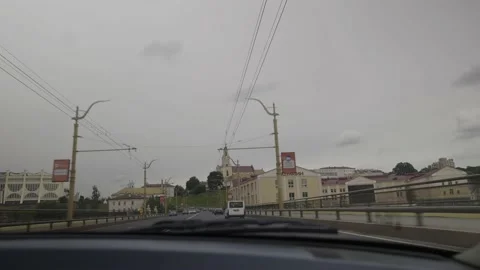 View From A Driving Car passenger view Stock Footage 201251833