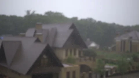 View on the drizzling rain Stock Footage 60292017