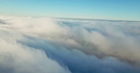 View of a drone above the fog Stock Footage 105177314
