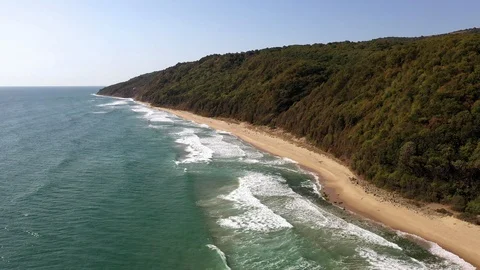 View of drone to the beautiful beach 스톡 동영상 116051264