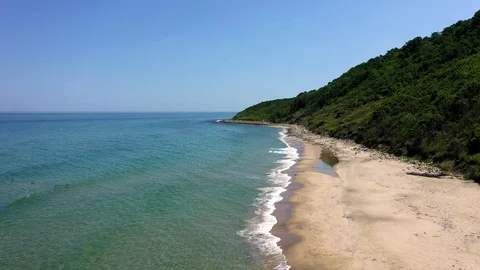 View of drone to the beautiful coastline 스톡 동영상 110298881