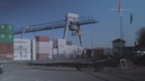 View Of Drone With Camera Flying over The Birsfelden area. Stock Footage 120879549