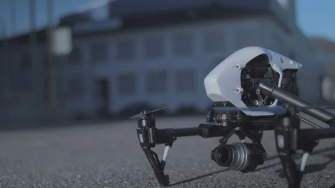 View Of Drone With Camera Flying over The Birsfelden area. Stock Footage 120880199