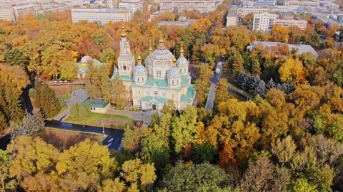 View from the drone of the church . Stock Footage 163983876