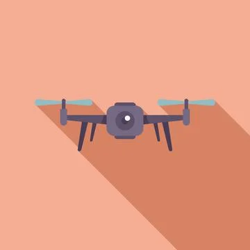 View drone control icon flat vector. Ai camera Stock Illustration