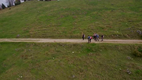 View from the drone of the mountains in autumn. Stock Footage 220676115