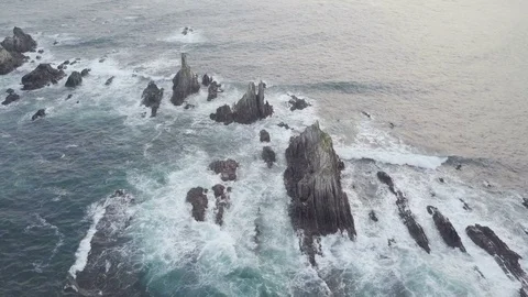 View from the drone to the ocean and rocks 動画素材 82739912
