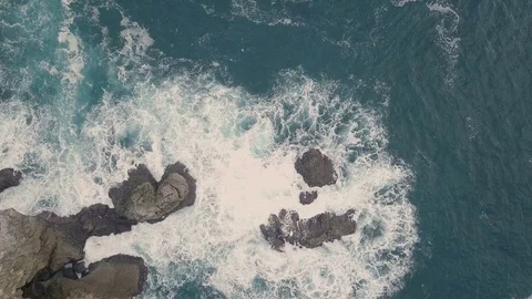 View from the drone to the ocean and rocks 動画素材 82740794