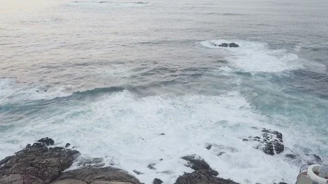 View from the drone to the ocean and rocks 動画素材 82740857