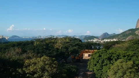 View of drone, in Rio de Janeiro, Botafogo and Sugarloaf Stock Footage 106678100