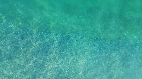 View from a drone of the sea or ocean. Video stock 255861583