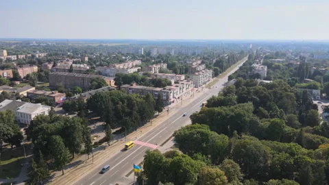 View from the drone. Small town in summer. Konotop. Ukraine. Stock-Footage 149208497
