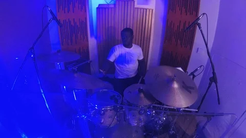 View of a drummer 스톡 동영상 119203625