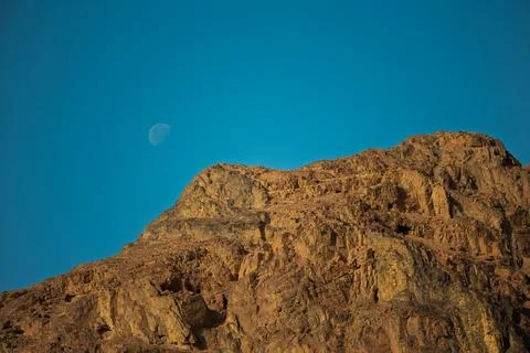 View of dry desert valley. Eilat. Israel. Stock Photos