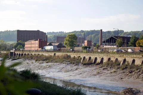 View of dry river. Stock Photos