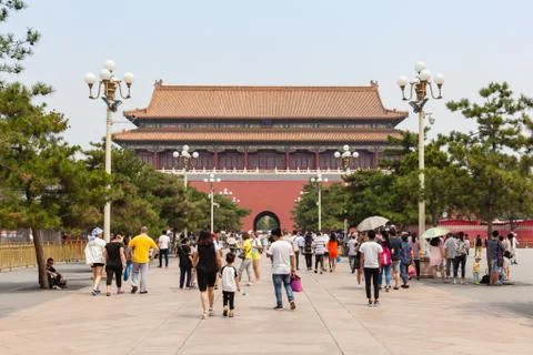 View of the Duanmen, behind the Tianmen of Beijing Stock Photos