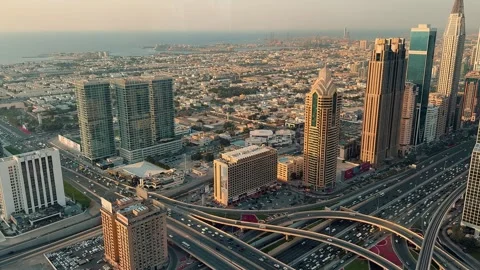 View of Dubai from Above 6 Video stock 328851569
