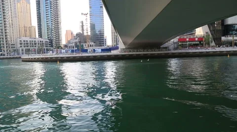 A view of the Dubai Marina Stock Footage 45726287