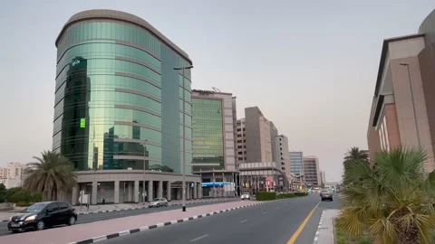 View of Dubai Road side with beautiful buildings  Video stock 157582105