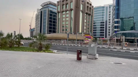 View of Dubai Road side with beautiful buildings Video stock 157582425