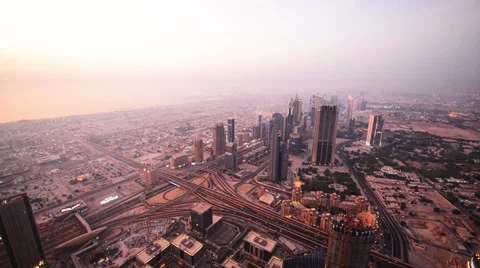 View of Dubai from the sky Stock Footage 64229543