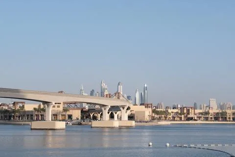 The view of the Dubai skyline Stock Photos