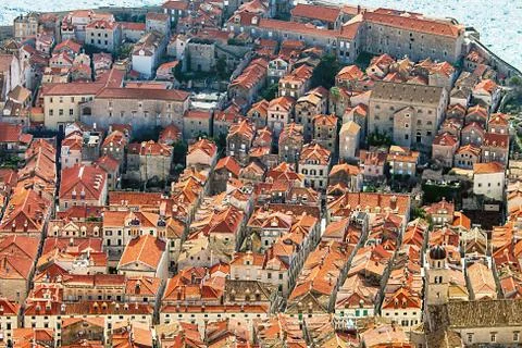 View of Dubrovnik from Mount Sdr Stock Photos