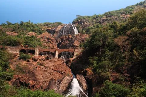 View of dudhsagar falls Stock Photos