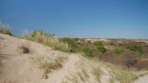 View of the dunes in 4K Stock Footage 129074423