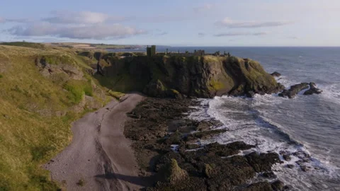 View Of The Dunnottar Castle Stock Footage 322076044