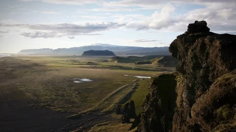 View from Dyrholaey Lighthouse Stock Footage 67758716