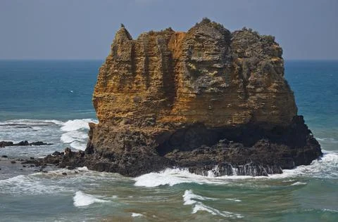 View of Eagle Rock from Split Point at Aireys Inlet, Victoria, Australia Stock Photos