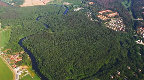 View of earth from an airplane Stock Footage 52888059