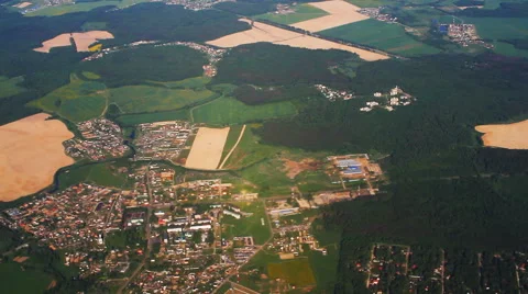 View of earth from an airplane Stock Footage 52889603