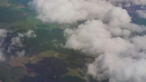 View of the earth from an airplane window Video stock 249818740