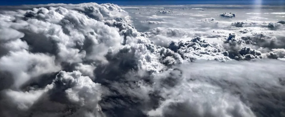 View of the earth covered with the cloud. Stock Photos