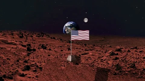 View of the Earth from Mars Stock Footage 151586048