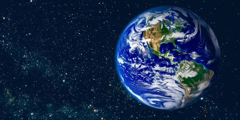 A View of the earth from the moon. Illustrazione stock