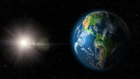 View of the earth from the moon. Stock Photos